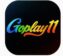GoPlay 11 Android app interface. GoPlay 11 circular brand logo.